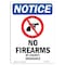 Signmission Sign, 5" H, 3.5" W, No Firearms By County Sign, Portrait, NS-D-35-V-14545-10PK OS-NS-D-35-V-14545-10PK - alternate 1